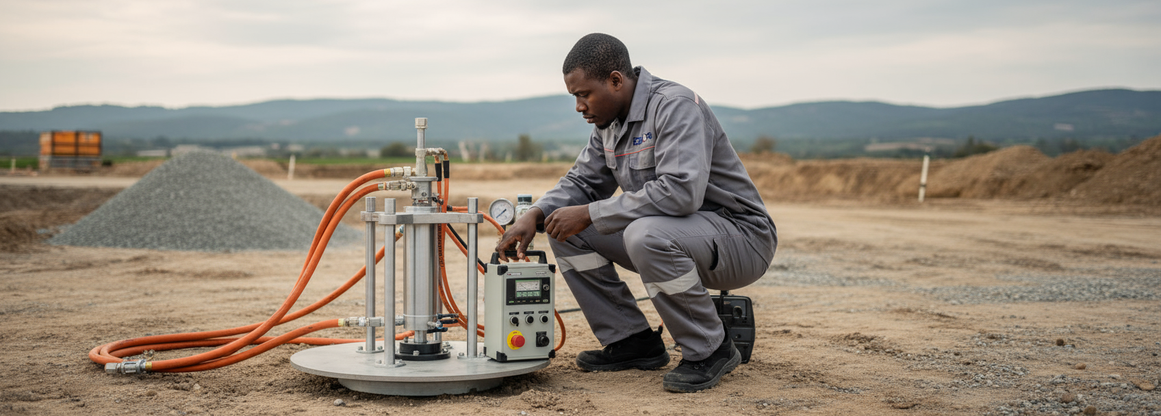 Technicien Explora réalisant un test